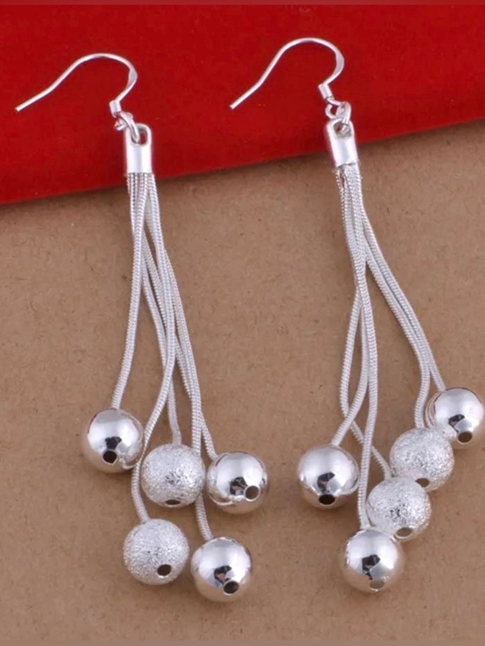 Elegant 925 Sterling Silver Drop Chandelier Earrings